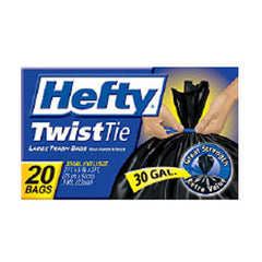 HEFTY LARGE TRASH TWIST TIE BAGS - 30 GALLONS