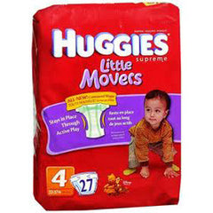 HUGGIES LITTLE MOVERS # 4  BABY DIAPERS