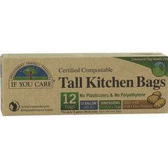 IF YOU CARE TALL KITCHEN BAGS CERTIFIED 97% RECYCLED BAGS - 13 GALLONS