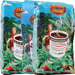 JIM'S ORGANIC  COLOMBIAN COFFEE - WHOLE BEAN