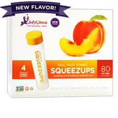 JOLLY LLAMA PEACH SQUEEZUPS SORBET