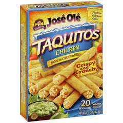 JOSE OLE BEEF TAQUITOS ROLLED IN FLOUR TORTILLAS