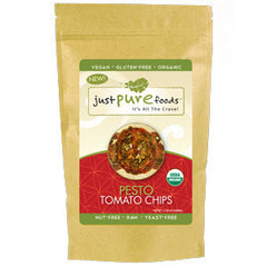 JUST PURE FOOD ORGANIC PESTO TOMATO CHIPS