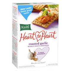 KASHI HEART TO HEART WHOLE GRAIN ROASTED GARLIC CRACKERS