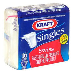 KRAFT SWISS SINGLES CHEESE