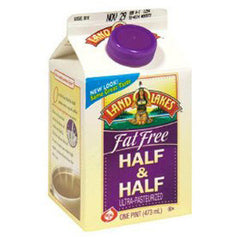 LAND O LAKES FAT FREE HALF & HALF MILK