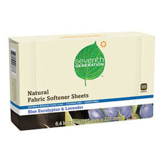 SEVENTH GENERATION NATURAL FABRIC SOFTENER SHEETS BLUE EUCALYPTUS LAVENDER