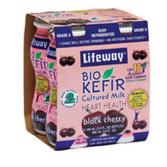 LIFEWAY NON FAT BIO KEFIR CULTURED MILK HEART HEALTH BLACK CHERRY YOGURT