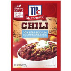 MCCORMICK CHILI LESS SODIUM SEASONING