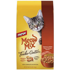 MEOW MIX TENDER CENTER SALMON & WHITE MEAT CHICKEN FLAVOR