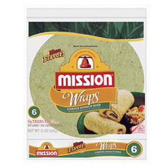 MISSION FLOUR WRAP GREEN SPINACH