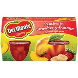 DEL MONTE PEACHES IN STRAWBERRY BANANA FLAVORED LIGHT SYRUP