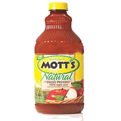 MOTT'S NATURAL APPLE JUICE