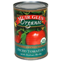 MUIR GLEN ORGANIC DICE TOMATOES WITH ITALIAN HERBS