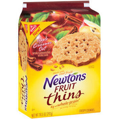 NABISCO NEWTONS FRUIT THINS APPLE CINNAMON OAT - CRISPY COOKIES