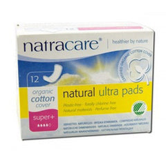 NATRACARE ORGANIC COTTON COVER NATURAL ULTRA PADS - SUPER