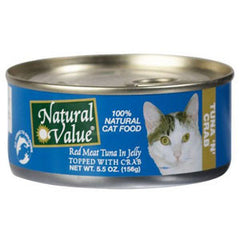 NATURAL VALUE RED MEAT TUNA IN JELLY TOPPED WITH CRAB - NATURAL CAT FOOD