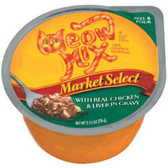 MEOW MIX MARKET SELECT WITH REAL CHICKEN & LIVER IN GRAVY