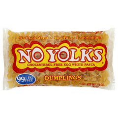 NO YOLKS DUMPLINGS NOODLES