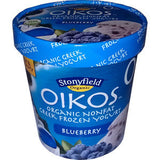 STONYFIELD ORGANIC OIKOS NON FAT GREEK FROZEN YOGURT BLUEBERRY