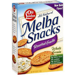 OLD LONDON MELBA SNACKS ROASTED GARLIC