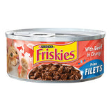 FRISKIES PRIME FILLETS WITH BEEF IN GRAVY