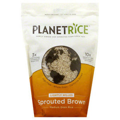 PLANET RICE LIGHTLY MILLED SPROUTED BROWN MEDIUM GRAIN RICE