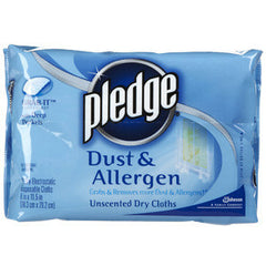 PLEDGE GRAB IT DUST & ALLERGEN UNSCENTED DRY CLOTHS