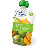 PLUM ORGANIC SECOND BLENDS PEAR & MANGO BABY FOOD