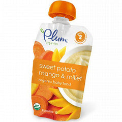 PLUM ORGANIC SECOND BLENDS FRUIT & GRAIN SWEET POTATO MANGO & MILLET