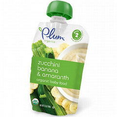 PLUM ORGANIC SECOND BLENDS FRUIT & GRAIN ZUCCHINI & AMARANTH BABY FOOD