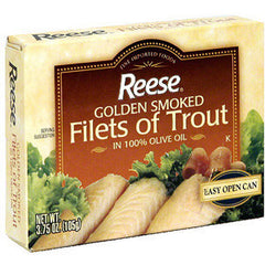 REESE GOLDEN SMOKED FILETS OF TROUT IN OLIVE OIL