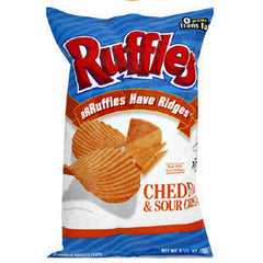 RUFFLES SOUR CREAM FLAVORED POTATO CHIPS