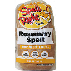 SPELT RIGHT ALL NATURAL ROSEMARY SPELT ARTISAN SLICES BREAD