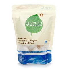 SEVENTH GENERATION FREE & CLEAR CONCENTRATED DISH DETERGENT PACKS