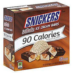 SNICKERS MINIS 90 CALORIES ICE CREAM BARS