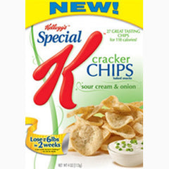 KELLOGG'S SPECIAL K SOUR CREAM & ONION CRACKER CHIPS