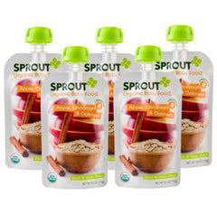 SPROUT ORGANIC APPLE CINNAMON & OATMEAL BABY FOOD 6 MONTHS & UP