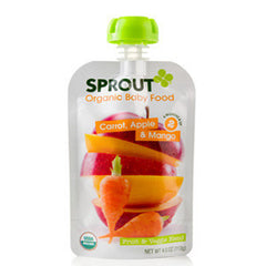 SPROUT ORGANIC CARROT APPLE & MANGO BABY FOOD     6 MONTHS & UP