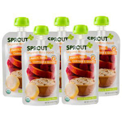 SPROUT ORGANIC PEACH BERRY OATMEAL & QUINOA BABY FOOD 6 MONTHS & UP