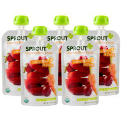 SPROUT ORGANIC CHERRY BERRY & CARROTS BABY FOOD 6 MONTHS & UP