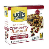 UDI'S SOFT N' CHEWY CRANBERRY ALMOND GRANOLA BARS WITH OMEGA -3