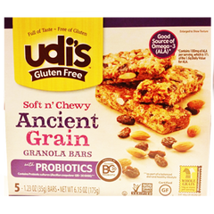 UDI'S SOFT N' CHEWY ANCIENT GRAIN GRANOLA BARS WITH PROBIOTICS- GLUTEN FREE