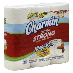 CHARMIN ULTRA STRONG MEGA ROLL - 9 = 36 ROLLS