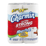 CHARMIN ULTRA STRONG DOUBLE ROLLS 6 = 12 REGULAR ROLLS