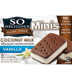 SO DELICIOUS COCONUT MILK VANILLA MINIS SANDWICH