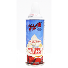 NATURAL BY NATURE SWEETENED LIGHT CLASSIC WHIPPED CREAM