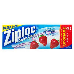 ZIPLOC DOUBLE  ZIPPER STORAGE BAGS - 1 GALLON