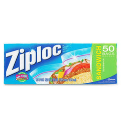 ZIPLOC SANDWICH SIZE BAGS - 50 BAGS