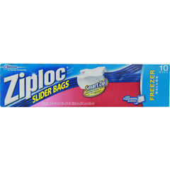 ZIPLOC SLIDER BAGS FREEZER GALLON  WITH EXPANDLE BOTTOM 10 BAGS